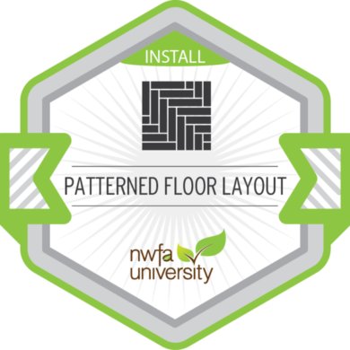 NWFA university Install – Patterned Floor Layout